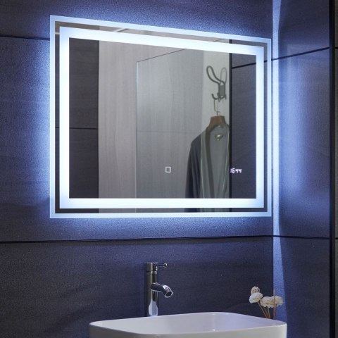 Aquamarin Lustro łazienkowe z oświetleniem LED, 80 x 60 cm Aquamarin Lustro łazienkowe z oświetleniem LED, 80 x 60 cm