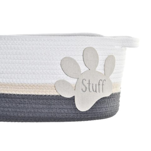 Zestaw koszyków DKD Home Decor Biały Szary Krem 60 x 31 x 25 cm 3 Części