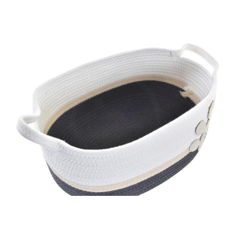 Zestaw koszyków DKD Home Decor Biały Szary Krem 60 x 31 x 25 cm 3 Części