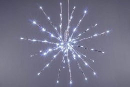 Świąteczne LED oświetlenie - deszcz meteorów, zimna biała