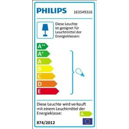 Balisa Philips 16354/93/16 Antracyt E27 12,1 x 80,2 x 12,1 cm 230 V Ciepła Biel 2700 K (1 Sztuk)