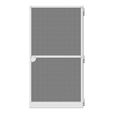 Moskitiera Schellenberg Drzwi Włókno szklane Aluminium Biały (100 x 210 cm)