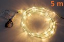 Diled kabel oświetleniowy - 60 LED ciepły biały + zasilanie