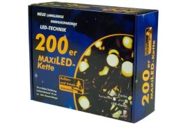 Świąteczne LED oświetlenie - 20 m, 200 MAXI LED, ciepła biel