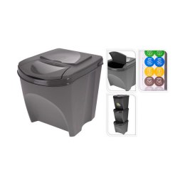 Kosz na śmieci do recyklingu Sortibox Czarny (3 x 25 l)