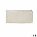 Półmisek Kuchenny Bidasoa Ikonic Biały Ceramika 28 x 14 cm (Pack 4x)