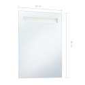 Ścienne lustro łazienkowe z LED, 60 x 80 cm