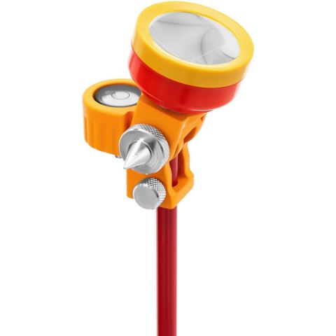 Mini pryzmat lustro dalmiercze geodezyjne z tyczką i podstawą srebrna powłoka śr. 3,6 cm 1,26 m