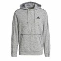 Bluza z kapturem Męska Adidas Essentials Mélange Embroidered Jasnoszary - L