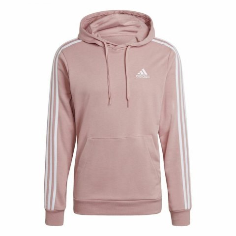 Bluza z kapturem Męska Adidas Essentials Wonder Mauve 3 Stripes Różowy - XL