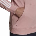 Bluza z kapturem Męska Adidas Essentials Wonder Mauve 3 Stripes Różowy - XL