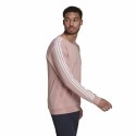 Bluza bez kaptura Męska Adidas Essentials French Terry 3 Stripes Różowy - XL