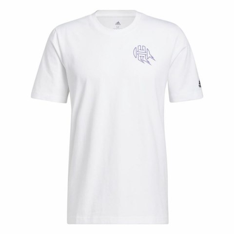Koszulka z krótkim rękawem Męska Adidas Avatar James Harden Graphic Biały - L