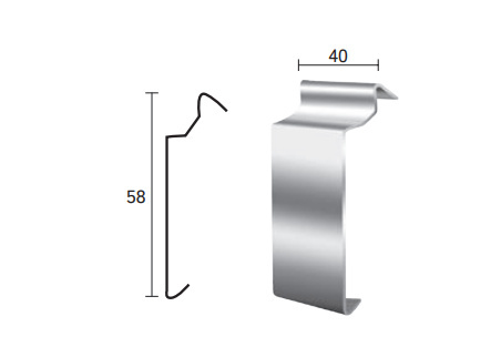 Łącznik balkonowy do profila PRIAMY/FLEXI brąz RAL8028 Łącznik balkonowy do profila PRIAMY/FLEXI brąz RAL8028