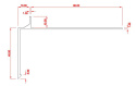 Profil aluminiowy balkonowy prosty PRIAMY 2,5m szary RAL7035