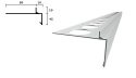 Profil aluminiowy balkonowy prosty PRIAMY 2,5m szary RAL7035