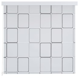 Roleta prysznicowa 80 x 240 cm, wzór w kwadraty