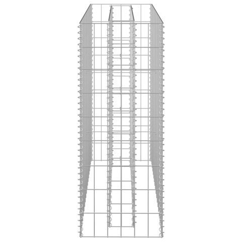 Podwyższona donica gabionowa, galwanizowana stal, 90x30x90 cm