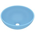 Okrągła umywalka łazienkowa, matowy błękit, 32,5 x 14 cm