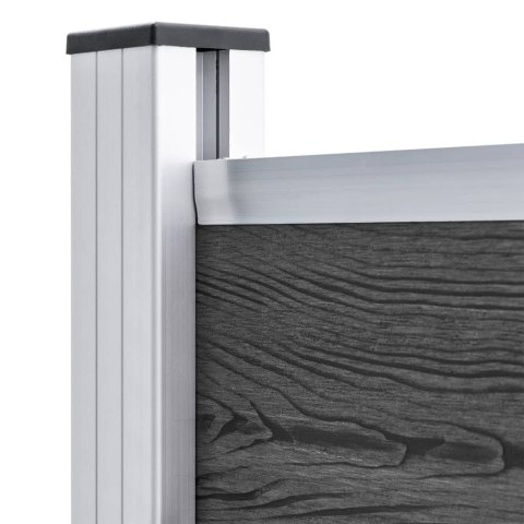 Panel ogrodzeniowy z WPC, 95x186 cm, czarny