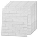 Panele 3D z imitacją cegły, samoprzylepne, 10 szt., białe