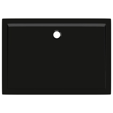 Prostokątny brodzik prysznicowy, ABS, czarny, 70x100 cm