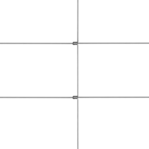 Siatka ogrodzeniowa, galwanizowana stal, 50x12,5 m, srebrna