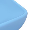 Umywalka prostokątna, matowy błękit, 71x38 cm, ceramika