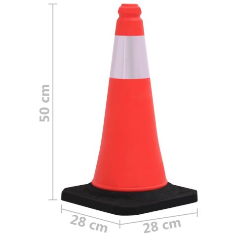 Odblaskowe pachołki drogowe, 4 szt., ciężkie podstawy, 50 cm Odblaskowe pachołki drogowe, 4 szt., ciężkie podstawy, 50 cm