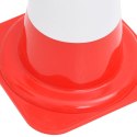Odblaskowe pachołki drogowe, 4 szt., czerwono-białe, 50 cm