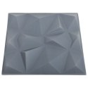 Panele ścienne 3D, 24 szt., 50x50 cm, diamentowa szarość, 6 m²