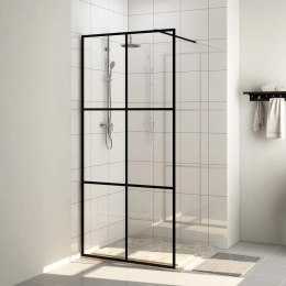 Ścianka prysznicowa, przezroczyste szkło ESG, 90x195 cm, czarna