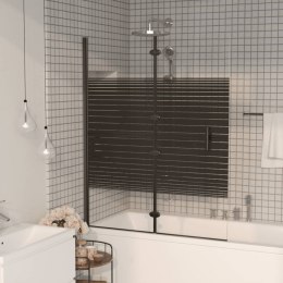 Składana kabina prysznicowa, ESG, 100x140 cm, czarna