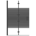 Składana kabina prysznicowa, ESG, 80x140 cm, czarna