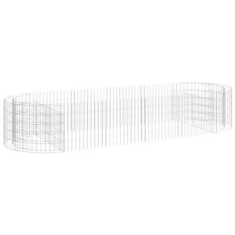 Podwyższona donica gabionowa galwanizowane żelazo 300x100x50 cm