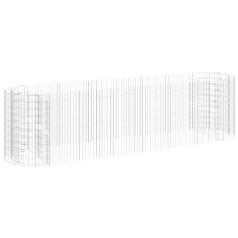 Podwyższona donica gabionowa galwanizowane żelazo 400x100x100cm