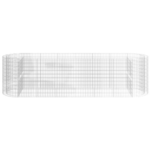 Podwyższona donica gabionowa galwanizowane żelazo 400x100x100cm