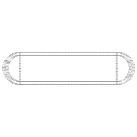 Podwyższona donica gabionowa galwanizowane żelazo 400x100x50 cm