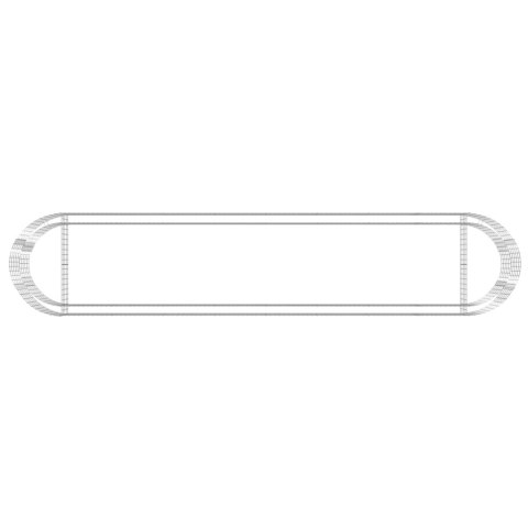 Podwyższona donica gabionowa galwanizowane żelazo 500x100x50 cm