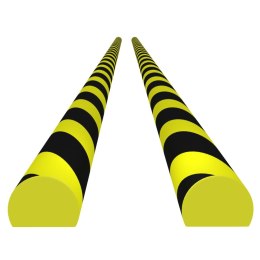 Ochraniacze na narożnik, 2 szt., żółto-czarne, 4x3x100 cm, PU