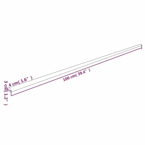 Ochraniacze na narożnik, 2 szt., żółto-czarne, 4x3x100 cm, PU Ochraniacze na narożnik, 2 szt., żółto-czarne, 4x3x100 cm, PU