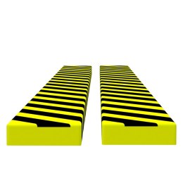 Ochraniacze na narożnik, 2 szt., żółto-czarne, 6x2x101,5 cm, PU