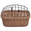 Kosz rowerowy z pokrywą, na kierownicę, 50x45x35 cm, naturalny