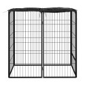 Kojec dla psa, 6 paneli, czarny, 50x100 cm, stalowy