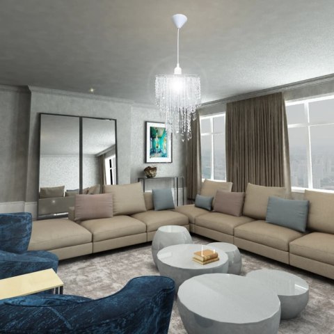 Kryształowa lampa wisząca, 22,5 x 30,5 cm