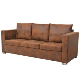 Sofa 3-osobowa, 191 x 73 x 82 cm, sztuczny zamsz