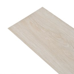 Samoprzylepne panele podłogowe z PVC, 5,02 m², 2 mm, biały dąb
