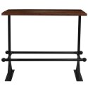 Stół barowy, lite drewno z odzysku, ciemny brąz, 150x70x107 cm