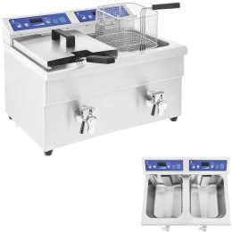 Frytownica frytkownica podwójna indukcyjna 7000W 230V Royal Catering 2x 10L