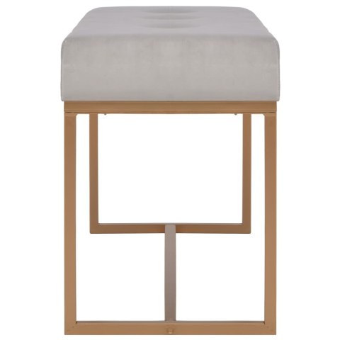 Ławka, 80 cm, szara, aksamitna